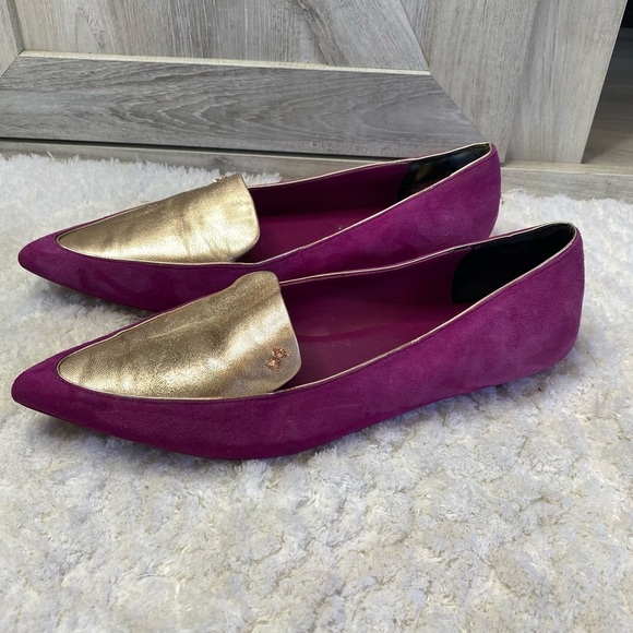 Ted Baker Oleshky Purple/Metallic Leather Ballet Flats US  10.5-11  EU 41 - Picture 8 of 10